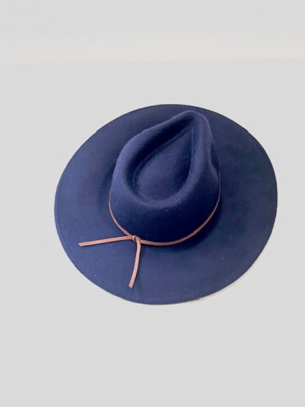Sonoma Womens Boho Western Hat Wide Brim Rancher Fedora Faux Leather Blue OS